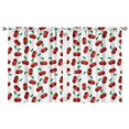 thumbnail image 1 of Nursery Curtains Boys Girls Kids Fruit Cherry Print Pattern Window Drapes for Living Bedroom Playroom Room Decor Rod Pocket 42x54Inch 2 Panels, 1 of 2