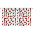 thumbnail image 1 of Nursery Curtains Boys Girls Kids Fruit Cherry Print Pattern Window Drapes for Living Bedroom Playroom Room Decor Rod Pocket 52x63Inch 2 Panels, 1 of 2