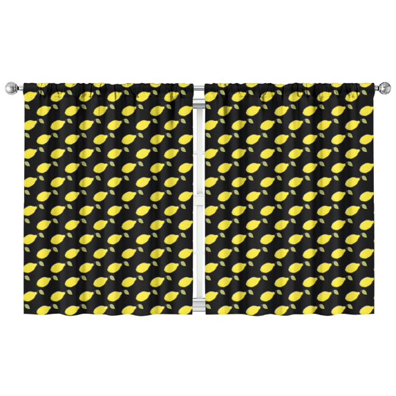 Nursery Curtains Boys Girls Kids Hand Drawn Lemons in Brush Print Pattern Window Drapes for Living Bedroom Playroom Room Decor Rod Pocket 42x54 Inch 2 Panels