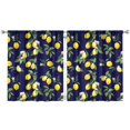 thumbnail image 1 of Nursery Curtains Boys Girls Kids Lemon Navy Print Pattern Window Drapes for Living Bedroom Playroom Room Decor Rod Pocket 52x63Inch 2 Panels, 1 of 2