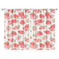 thumbnail image 1 of Nursery Curtains Boys Girls Kids Red Strawberry Fruits Print Pattern Window Drapes for Living Bedroom Playroom Room Decor Rod Pocket 52x84 Inch 2 Panels, 1 of 2