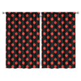 thumbnail image 1 of Nursery Curtains Boys Girls Kids Strawberry Fruit Art Black Print Pattern Window Drapes for Living Bedroom Playroom Room Decor Rod Pocket 52x84 Inch 2 Panels, 1 of 2