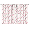 thumbnail image 1 of Nursery Curtains Boys Girls Kids Strawberry Plants Fruit White Print Pattern Window Drapes for Living Bedroom Playroom Room Decor Rod Pocket 42x63 Inch 2 Panels, 1 of 2