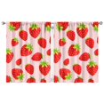 thumbnail image 1 of Nursery Curtains Boys Girls Kids Strawberry Print Pattern Window Drapes for Living Bedroom Playroom Room Decor Rod Pocket 42x54 Inch 2 Panels, 1 of 2