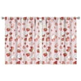 thumbnail image 1 of Nursery Curtains Boys Girls Kids Strawberry Print Pattern Window Drapes for Living Bedroom Playroom Room Decor Rod Pocket 42x54 Inch 2 Panels, 1 of 2