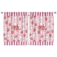 thumbnail image 1 of Nursery Curtains Boys Girls Kids Strawberry Print Pattern Window Drapes for Living Bedroom Playroom Room Decor Rod Pocket 42x54 Inch 2 Panels, 1 of 2