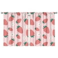 thumbnail image 1 of Nursery Curtains Boys Girls Kids Strawberry Print Pattern Window Drapes for Living Bedroom Playroom Room Decor Rod Pocket 42x54 Inch 2 Panels, 1 of 2