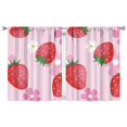thumbnail image 1 of Nursery Curtains Boys Girls Kids Strawberry Print Pattern Window Drapes for Living Bedroom Playroom Room Decor Rod Pocket 42x54 Inch 2 Panels, 1 of 2