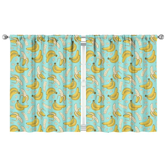Nursery Curtains Boys Girls Kids Svelte Banana Seeds Print Pattern Window Drapes for Living Bedroom Playroom Room Decor Rod Pocket 42x54 Inch 2 Panels