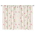 thumbnail image 1 of Nursery Curtains Boys Girls Kids Vintage Cherry Print Pattern Window Drapes for Living Bedroom Playroom Room Decor Rod Pocket 52x84Inch 2 Panels, 1 of 2