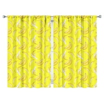 Nursery Curtains Boys Girls Kids Watercolor Banana Pattern Print Pattern Window Drapes for Living Bedroom Playroom Room Decor Rod Pocket 52x84 Inch 2 Panels