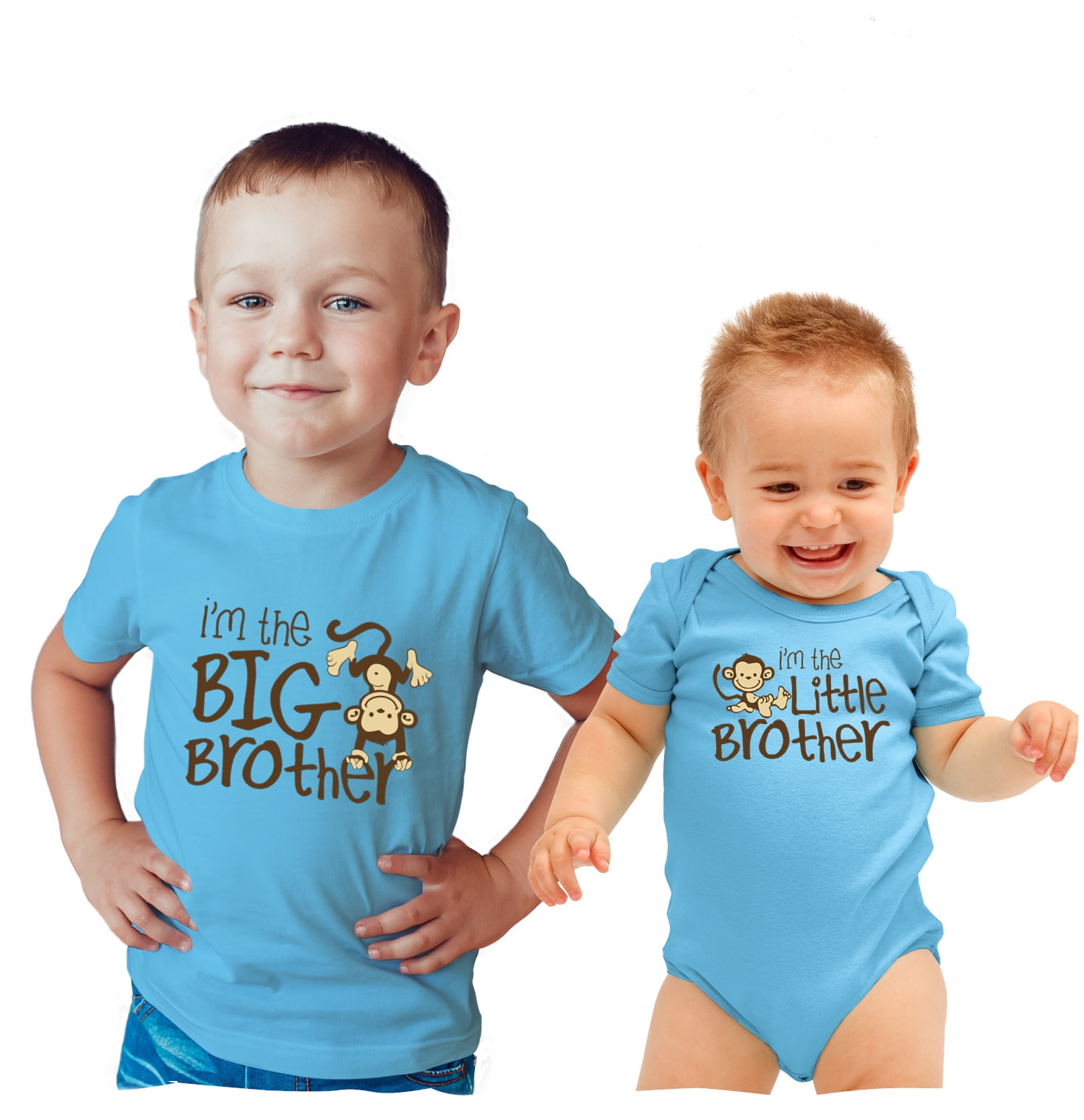 Nursery Decals and More, Big Brother Shirt, Big Brother Little Brother  Outfits, Monkey Big Brother/Little Brother, Big Sibling 12-18M / Lil  Sibling NB (0-3M) 