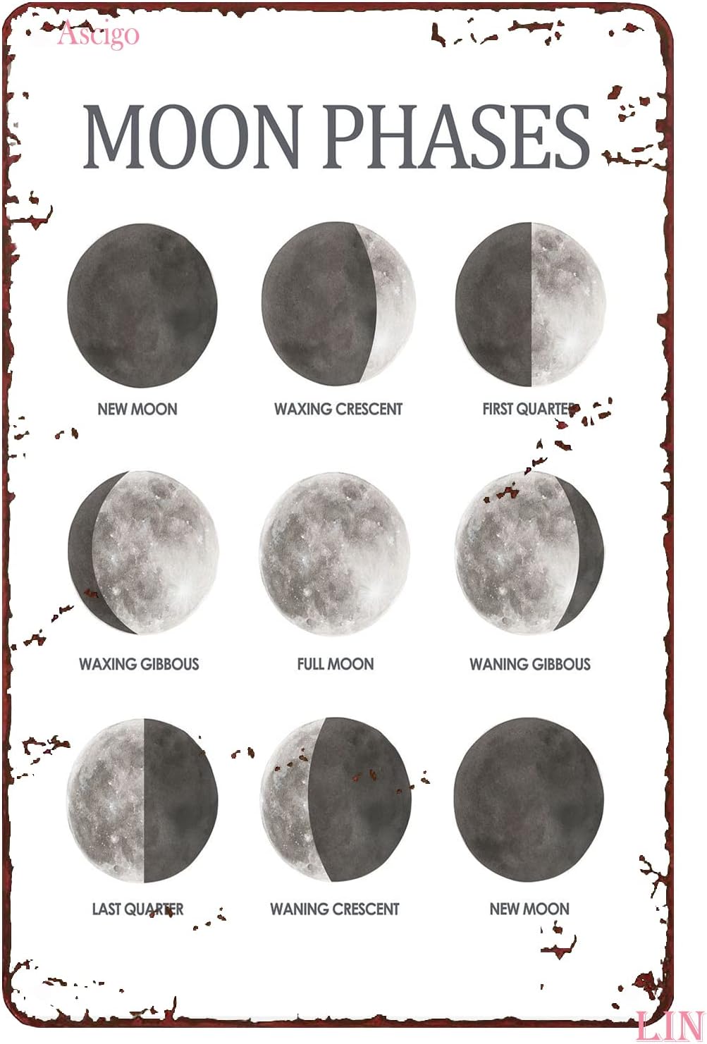 Nursery Decor Moon Phases Education Posters Nursery Decor Learning Home ...