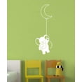 thumbnail image 1 of Nursery Decor Wall Decal Elephant Balloon Vinyl Art Baby Room Stickers Option B 23x9-Inch White, 1 of 1