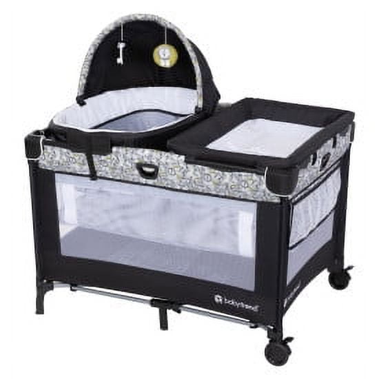 Baby Trend Nursery Den Playard with Snooze Pod, Flipover Changer – Hidden Jungle Trio