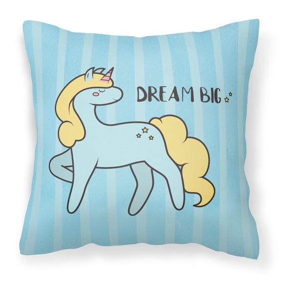 Nursery Dream Big Unicorn Fabric Decorative Pillow