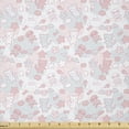 thumbnail image 1 of Nursery Fabric by The Yard, Cartoon Styled Cats Bats and Skulls Japanese Inspired Kawaii Design, Stretch Knit Fabric for Clothing Sewing and Arts Crafts, 1 Yard, Light Pink, by Ambesonne, 1 of 3