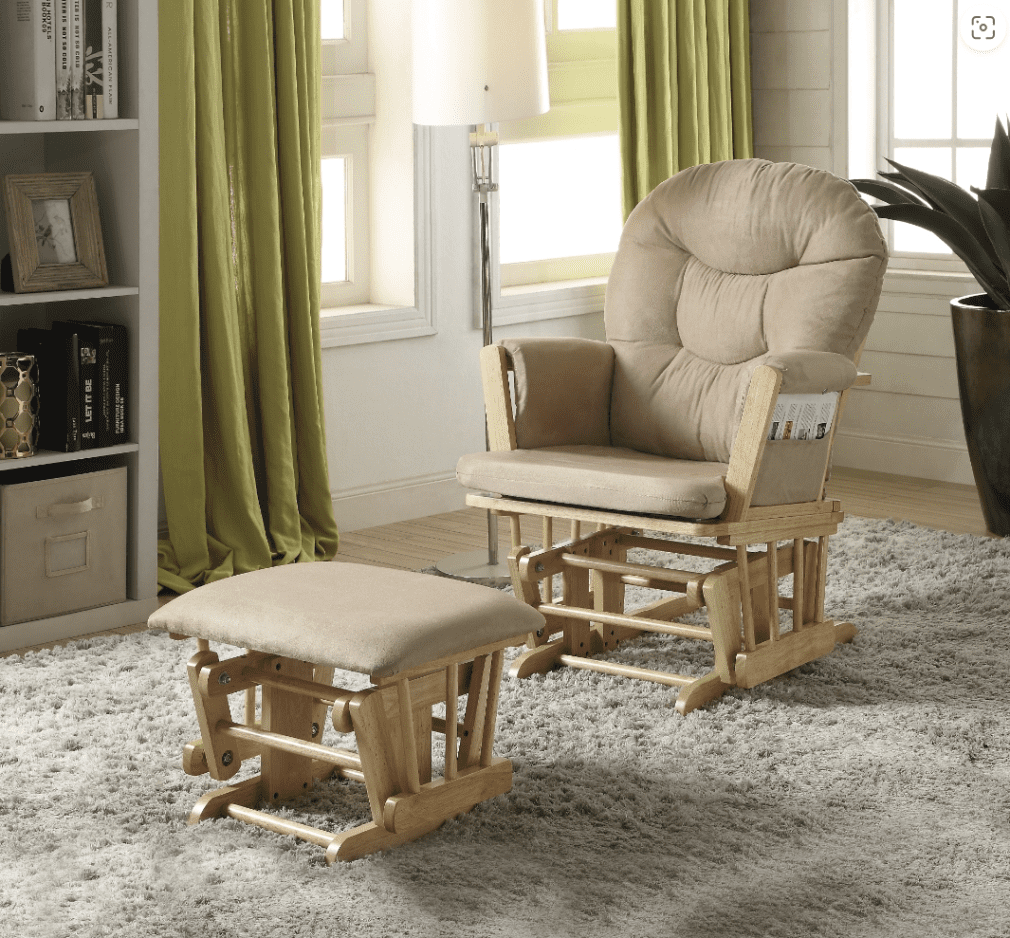 Nursery Glider & Ottoman Sets, Reclining Glider Rocker with Ottoman ...