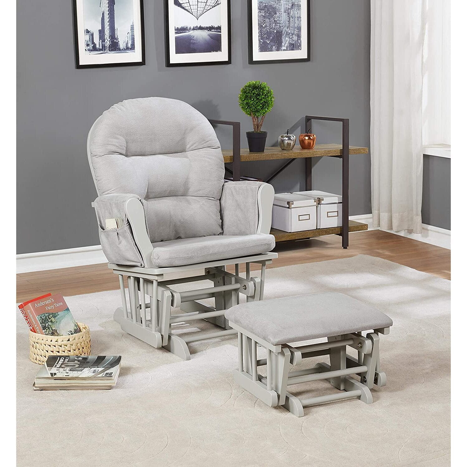 Nursery Glider & Ottoman Sets, Reclining Swivel Glider