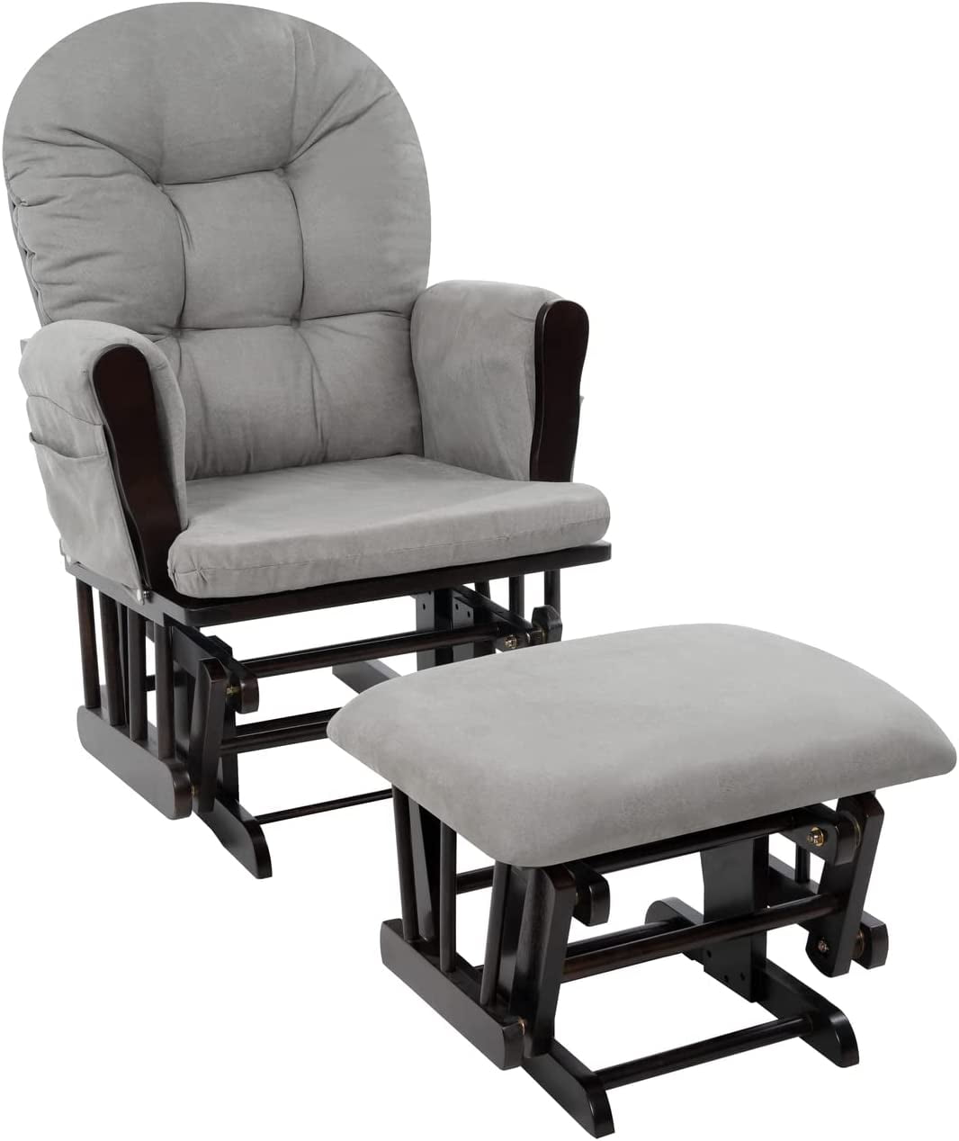 Nursery Glider & Ottoman Sets, Reclining Swivel Glider Rocker with