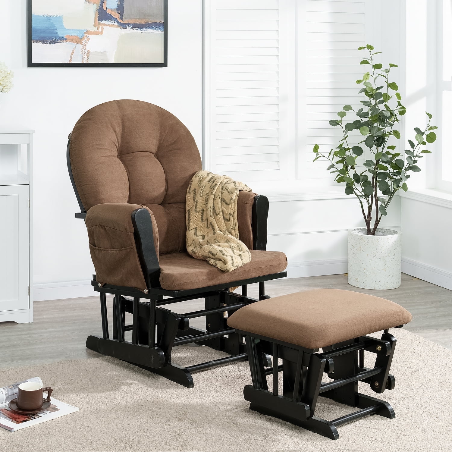 Glider and ottoman set sale