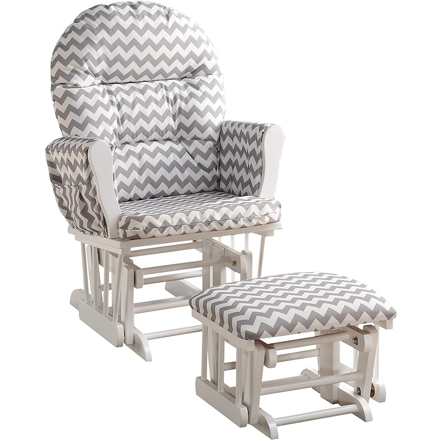 Nursery Glider & Ottoman Sets, Reclining Swivel Glider Rocker with ...