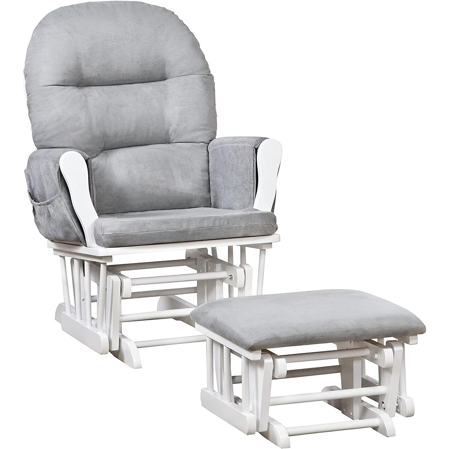 Nursery Glider & Ottoman Sets, Reclining Swivel Glider Rocker with