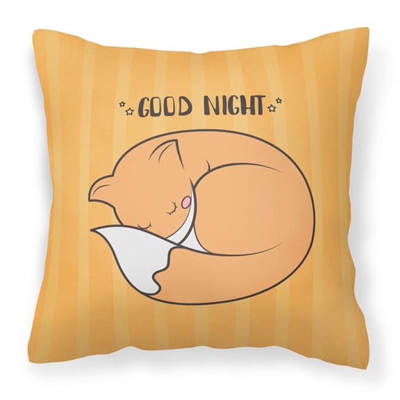 Nursery Good Night Fox Fabric Decorative Pillow