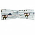 thumbnail image 1 of Nursery Headband, Childish Pirate with Stars Clouds and Diamonds Shapes on Pastel Stripes, Elastic and Soft Women's Bandana for Sports and Everyday Use, Grey Red Coconut, by Ambesonne, 1 of 3
