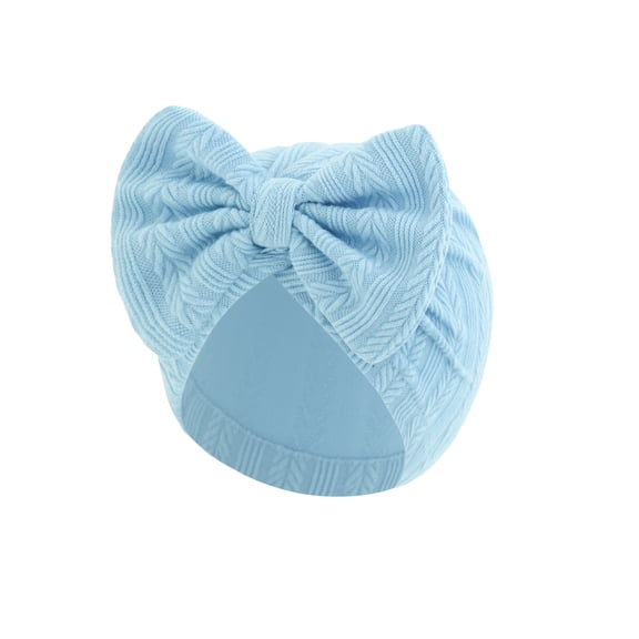 Nursery Hospital Turban Hat Solid Color Baby Bun Knot Cap Headwrap Soft Bonnet Cap for Infant Toddler