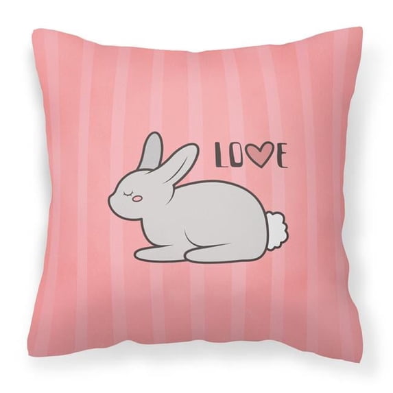 Nursery Love Bunny Rabbit Fabric Decorative Pillow