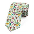 thumbnail image 1 of Nursery Necktie, Funny Insects Spiders, Dress Tie, 3.7", Multicolor, by Ambesonne, 1 of 3