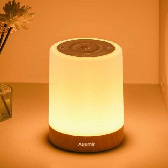 Nursery Night Light for Baby, Rechargeable Touch Lamp for Breastfeeding & Diaper Changes, 256 RGB Colors 5 Brightness Levels, 1/2/3H Timer, Portable Bedside Night Light for Kids Bedroom, Brown