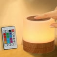 thumbnail image 1 of Nursery Night Light for Kids, USB Rechargeable Small Desk Lamp,13 RGB Colors & 4 Brightness & 1 Remote, Touch Bedside Cordless Table Lamp, Portable Night Lamp for Bedroom Living Room Home (Brown), 1 of 7