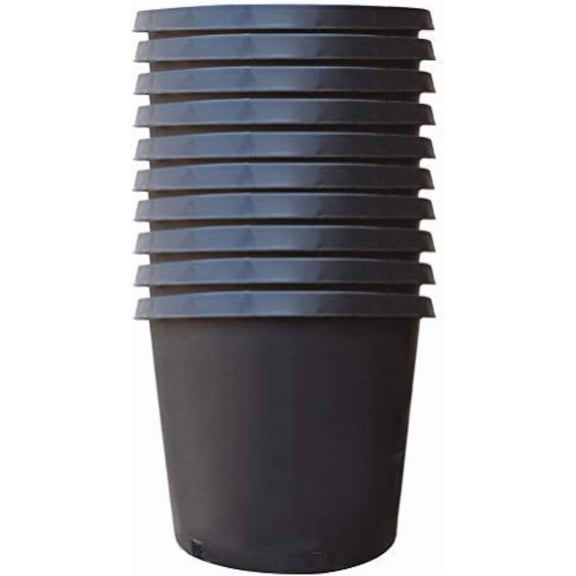 Nursery Pot 15 Gallon 1 Gal 2 Gal 3 Gal 5 Gal 7 Gal 10 Gal 15 Gal Nursery Container Injection Molded Pot for Plants Soil Growers or Hydroponics (10,15 Gallon)