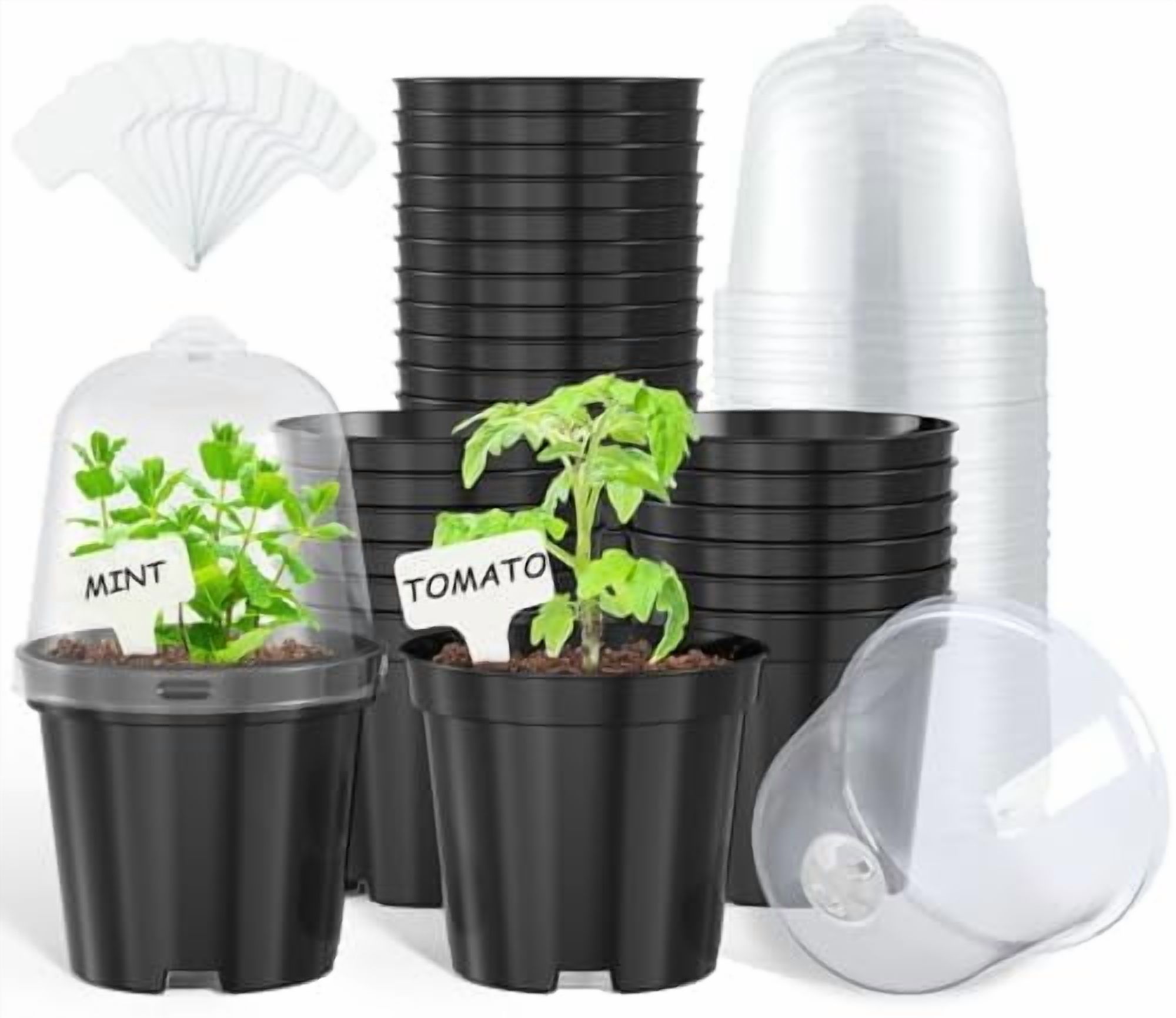 Nursery Pots for Plants,4 Inch Plant Pot for Planting with Humidity ...