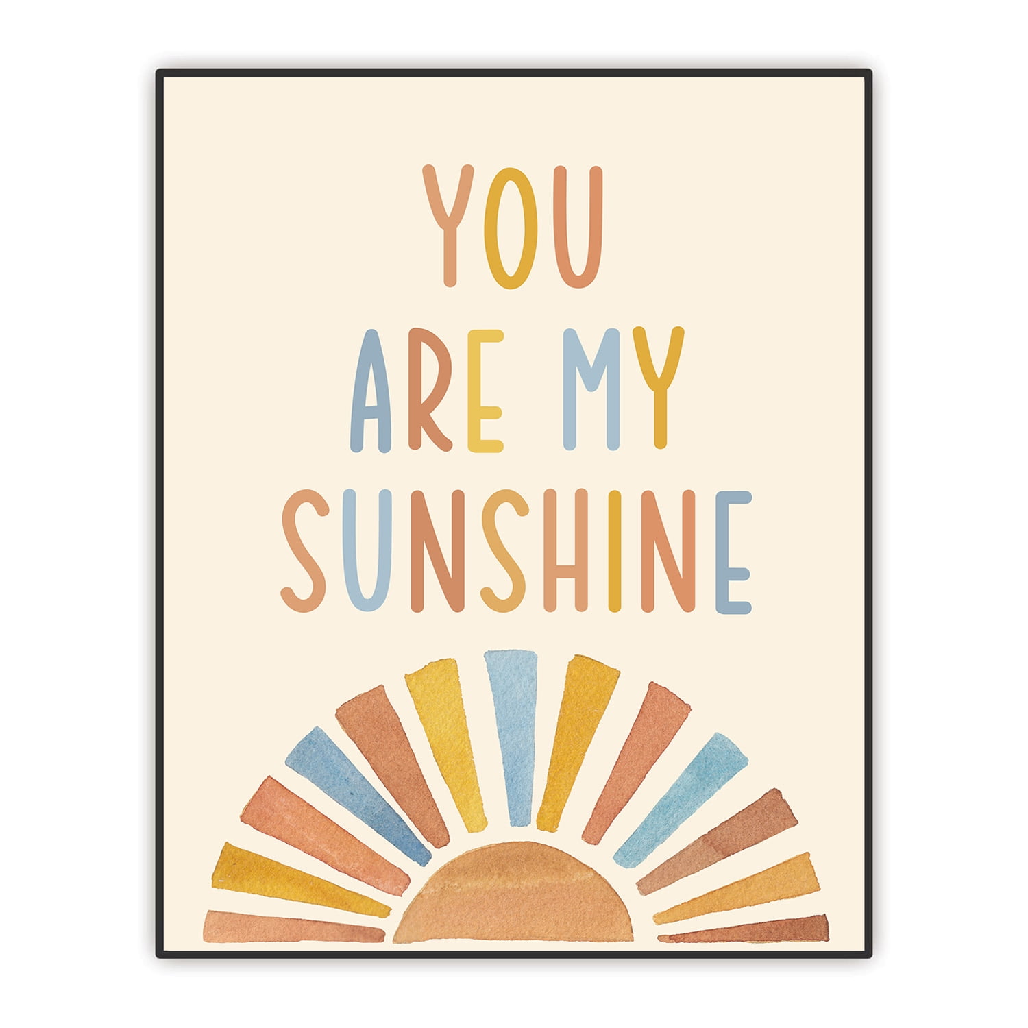 Autocollant Vinyle "You Are My Sunshine" Pour Chambre Bébé - Motif Happy Kids Coloré