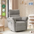 thumbnail image 1 of Nursery Recliner Chair Electric Power Glider Swivel Rocking with USB, Waterproof Stain-resistant, Gray, 1 of 10