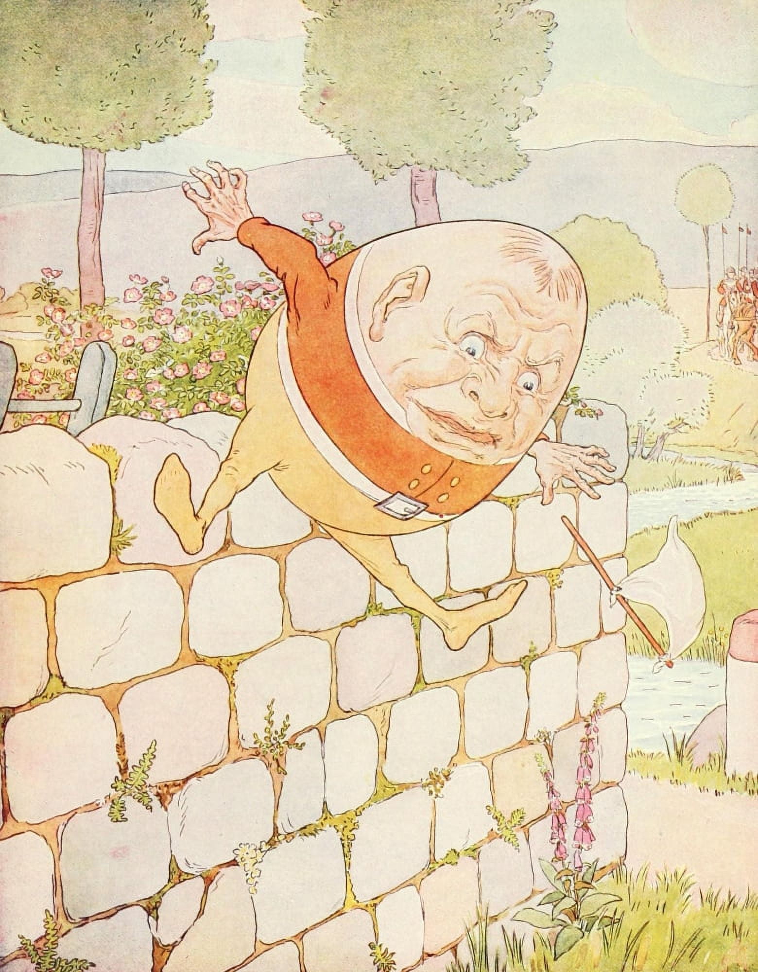 Nursery Rhymes 1916 Humpty Dumpty Canvas Art - Leonard Leslie Brooke (18 x 24)