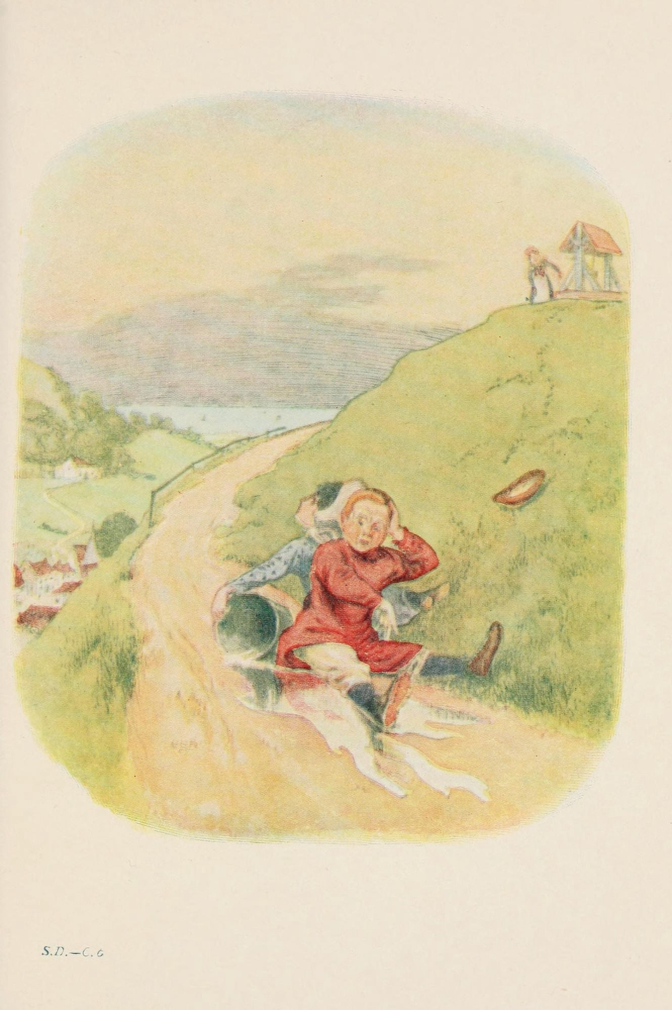 Nursery Rhymes 1916 Jack & Jill Canvas Art - Leonard Leslie Brooke (24 x 36)