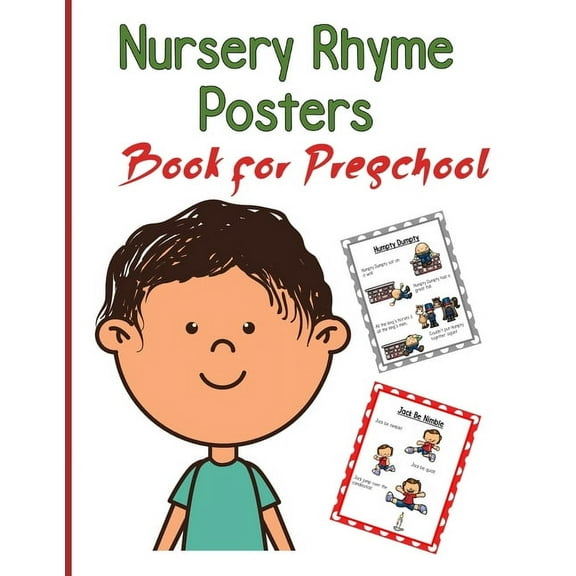Nursery Rhymes Posters Book for Preschool: Perfect Interactive and Educational Gift for Baby, Toddler 1-3 and 2-4 Year Old Girl and Boy