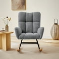 thumbnail image 1 of Nursery Rocking Chair Teddy Upholstered Glider Chair with High Backrest Armchair For Living Room Bedroom, 1 of 6