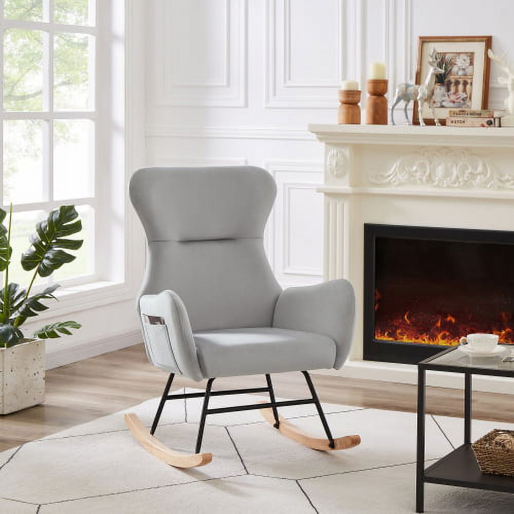 Living Small Gliding Chair Rocking Chair For Small Spaces Sherpa