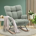 thumbnail image 1 of Nursery Rocking Chair Teddy, Upholstered Glider Rocker with High Backrest, Comfortable Stylish Accent Armchair with Padded Seat for Living Rooms, Bedrooms, Offices, 1 of 7