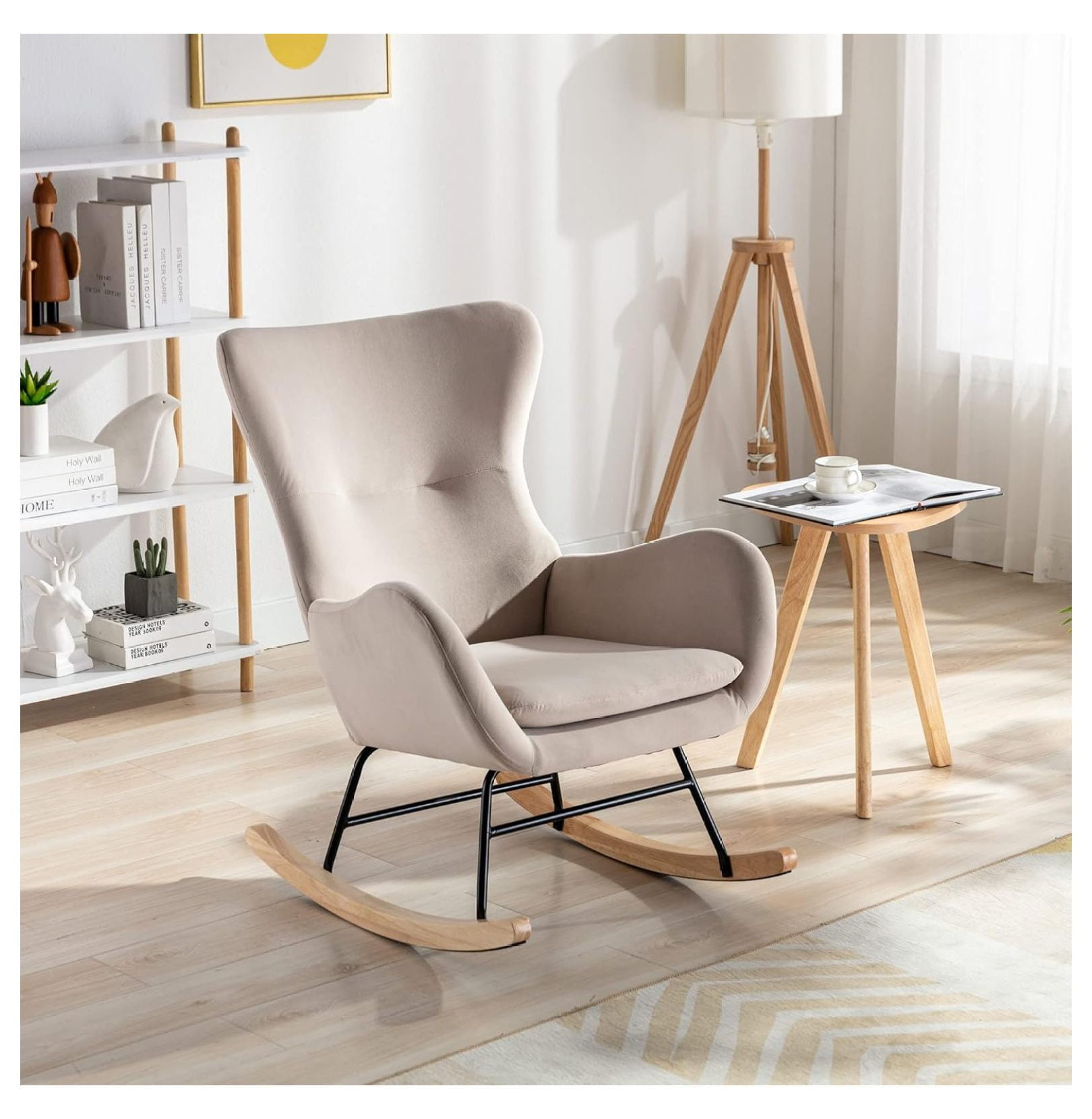 Wasilewski 28 Wide Teddy Fabric Nursery Rocking Chair High Back