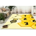 thumbnail image 1 of Nursery Rug, Yellow Rug, Home Decor, Bee Rug, Housewarming Gift, Children Room Rug, Kids Room Rugs, Easy To Clean Rug, Machine Washable Rug, 2.6'x9.2' - 80x280 cm, 1 of 8