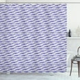 thumbnail image 1 of Nursery Shower Curtain, Cartoon Style Repeating Curly Clouds Kids Design Sky Elements with Swirls, Fabric Bathroom Set with Hooks, 69W X 70L Inches, Violet and White, by Ambesonne, 1 of 3