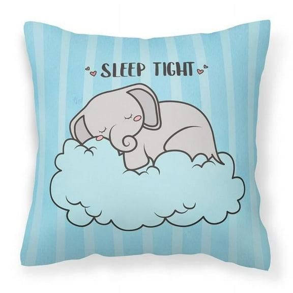 Nursery Sleep Tight Elephant Fabric Decorative Pillow