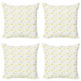 thumbnail image 1 of Ambesonne Cartoon Throw Pillow Cover 4 Pack, Happy Pastel Stars, 20", White Multicolor, 1 of 2