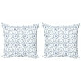 thumbnail image 1 of Ambesonne Cartoon Throw Pillow Cover 2 Pack, Ribbons Teddy Bears, 18", Purple Grey Navy Blue, 1 of 2